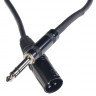 ROCKDALE XJ001-3M готовый микрофонный кабель, разъёмы XLR male X stereo jack male, длина 3 м, чёрный