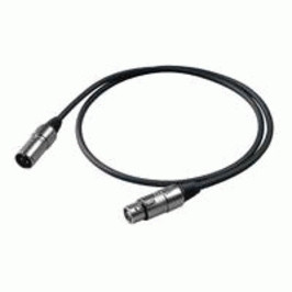Proel BULK250LU05 - Микрофонный кабель, XLR папа <->XLR мама, длина - 0.5м