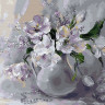 Картина по номерам 40х50 Белые тюльпаны (25 цветов)