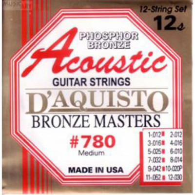 Струны для 12-ти струнной акустической гитары D'Aquisto 760M (10-27+10-48) 