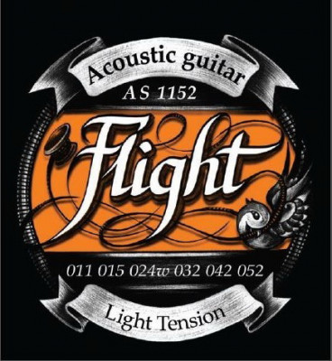 FLIGHT AS1152, Super Light 11-52 струны для акустической гитары