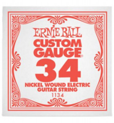 Ernie Ball 1134 калибр.034 одиночная для электрогитары/акустической гитары