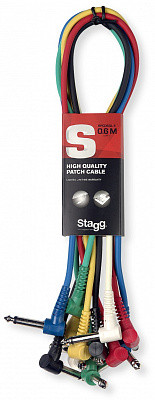 STAGG SPC015L E - 6 моно соединительных кабелей с пластиковыми разъемами