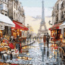 Картина по номерам 40х50 Окно в Париж (28 цветов)