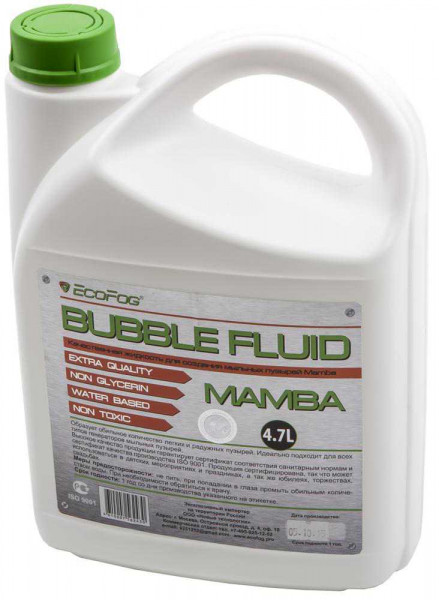 Жидкость для мыльных пузырей "Mamba" EcoFog MAMBA