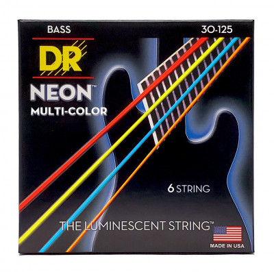 Комплект струн для 6-струнной бас-гитары DR NMCB6-30, 30-125