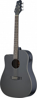 Stagg SA30DCE-BK LH электроакустическая гитара