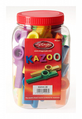 Stagg KAZOO-30 Казу-"Гуделка", разные цвета,  в прозрачной банке
