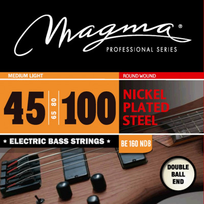 Комплект струн для бас-гитары Double Ball End 45-100 Magma Strings BE160NDB