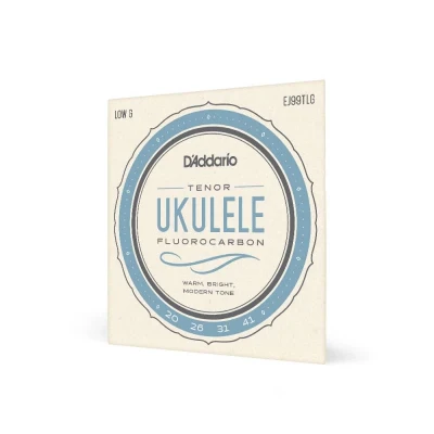 Струны для укулеле-тенор (Low G-C-E-A) D'ADDARIO EJ99TLG прозрачный флюорокарбон