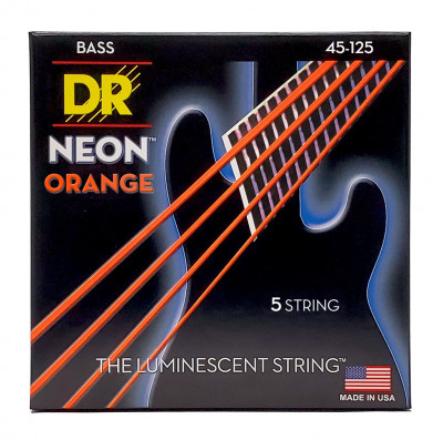 Комплект струн для 5-струнной бас-гитары DR NOB5-45, 45-125