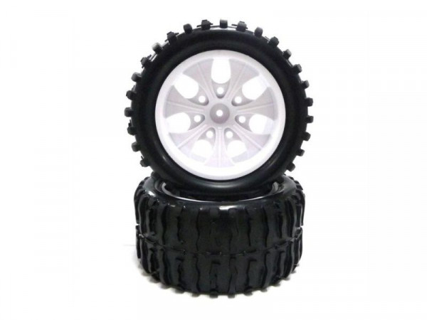 Колеса в сборе с белыми дисками (08044W+08009N) 2шт.