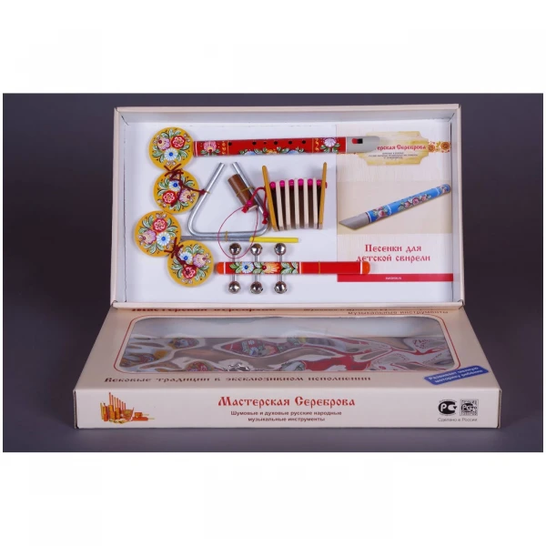 Перкуссионный набор 5 предметов МАСТЕРСКАЯ СЕРЕБРОВА К2-КТ-12 «Дивная дудочка»