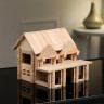 Конструктор деревянный «Домик с балконом», 136 деталей, массив бука