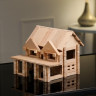Конструктор деревянный «Домик с балконом», 136 деталей, массив бука