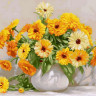 Картина по номерам 40х50 Бузин. Букет календулы (28 цветов) №2
