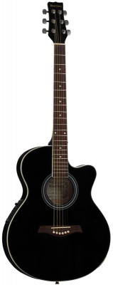 Гитара электроакустическая с эквалайзером MARTINEZ SW-024 HC BK черная
