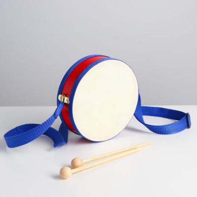 Игрушка музыкальная «Барабан», бумажная мембрана, размер: 14 × 14 × 4,5 см, цвета МИКС