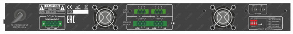 PROAUDIO D2500 трансляционный усилитель мощности