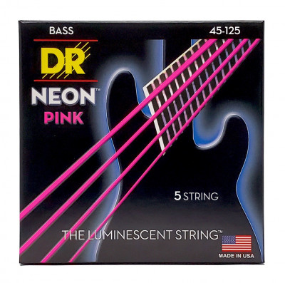 Комплект струн для 5-струнной бас-гитары DR NPB5-45, 45-125