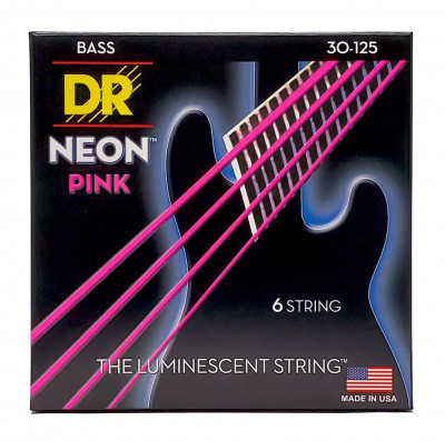 Комплект струн для 6-струнной бас-гитары DR NPB6-30, 30-125