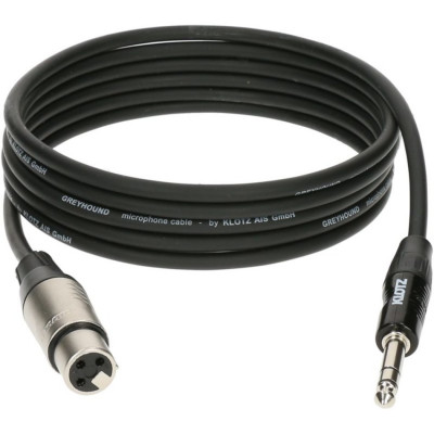 KLOTZ GRG1FP03.0 GREYHOUND микрофонный кабель Klotz XLR мама - Stereo JACK 3 м