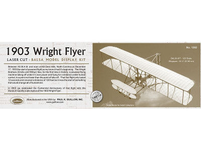 Сборная деревянная модель Самолет 1903 Wright Flyer. Guillows  1:20