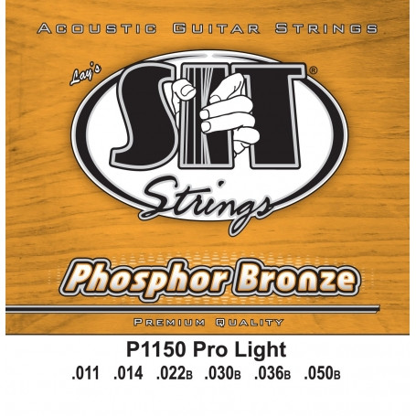 Струны для акустической гитары SIT P1150 PHOSPHOR BRONZE Pro Light (11-14-22-30-36-50) легкого натяжения