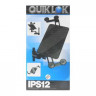 QUIK LOK IPS12 универсальный держатель планшета длиной 111-301 мм, шириной 6,9-18,7 мм, с креплением на стойку, цвет черный
