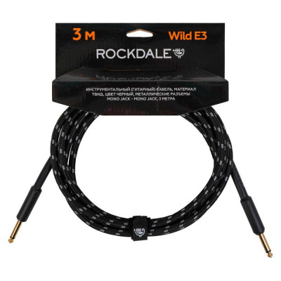 Инструментальный кабель ROCKDALE Wild E3, mono jack - mono jack, 3 м