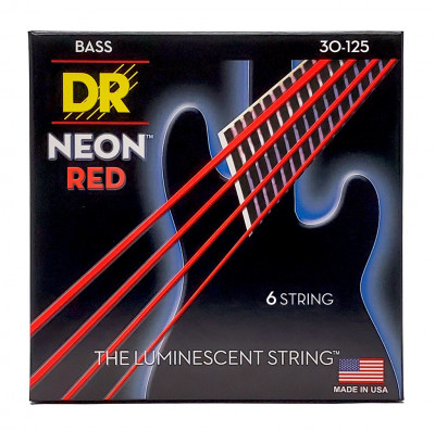 Комплект струн для 6-струнной бас-гитары DR NRB6-30, 30-125