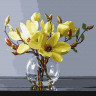 Картина по номерам 30Х30 ЖЕЛТЫЕ МАГНОЛИИ (19 цветов)