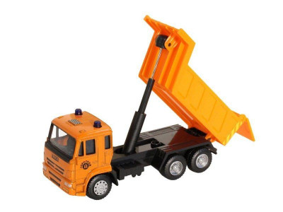 Машина "АВТОПАНОРАМА" "Самосвал", оранжевый, 1/54, инерция, в/к 16,5*6,4*9 см