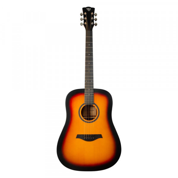 Акустическая гитара дредноут ROCKDALE Aurora D3 Satin SB, цвет санберст, сатиновое покрытие