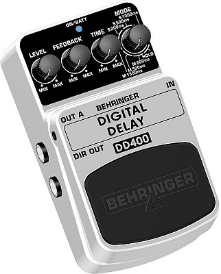 BEHRINGER DD400 - Педаль цифровых стереофонических эффектов задержки/ эха (дилей) для гитар, бас-гитар и клавишных.