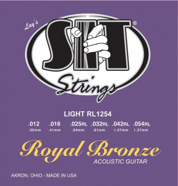 Струны для акустической гитары SIT RL1254 ROYAL BRONZE Light (12-16-25-32-42-54) легкого натяжения
