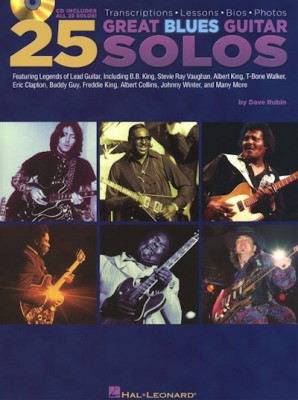 HL00699790 Dave Rubin: 25 Great Blues Guitar Solos Transcriptions,...