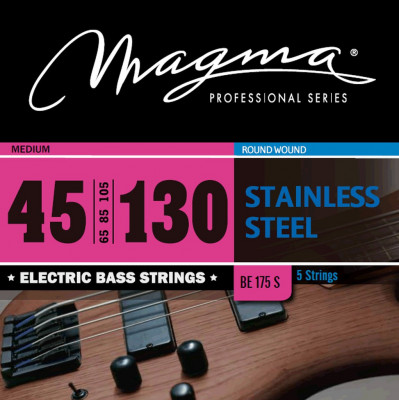 Комплект струн для 5-струнной бас-гитары Low B 45-130 Magma Strings BE175S