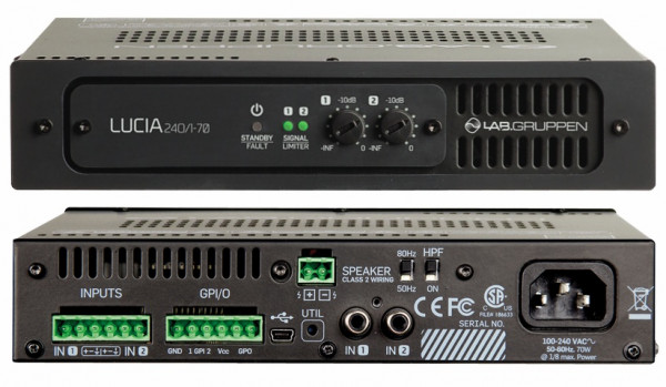 Усилитель мощности Lab.gruppen Lucia 240/1-70 1-канальный Усилитель мощности Lab.gruppen Lucia 240/1-70 1-канальный