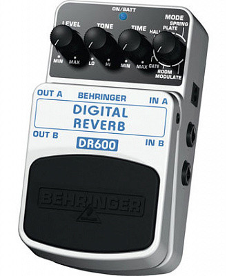 BEHRINGER DR600 DIGITAL REVERB -Педаль цифровых стереофонических эффектов реверберации для гитар, бас-гитар и клавишных