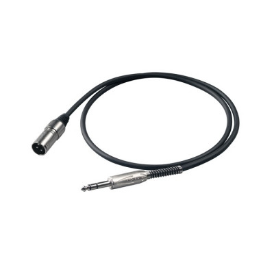 Proel BULK230LU1 микрофонный кабель 6,3 Jack (Stereo) - XLR (M) 1 м