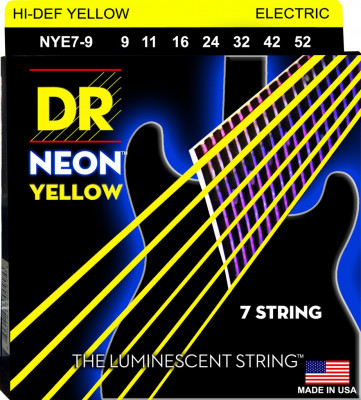 Комплект струн для 7-струнной электрогитары DR NYE7-9