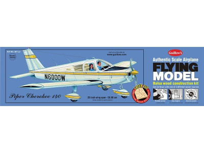 Сборная деревянная модель Самолет Piper Cherokee 140. Guillows 1:20
