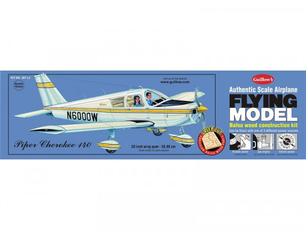 Сборная деревянная модель Самолет Piper Cherokee 140. Guillows 1:20