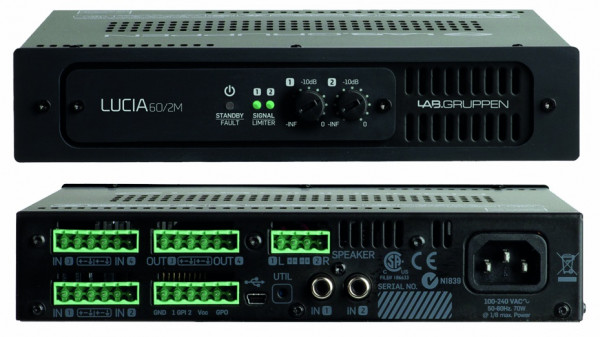 Усилитель мощности Lab.gruppen LUCIA 60/2M 2-канальный Усилитель мощности Lab.gruppen LUCIA 60/2M 2-канальный