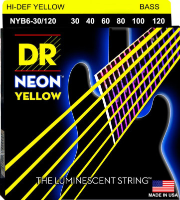 Комплект струн для 6-струнной бас-гитары DR NYB6-30/120