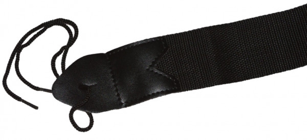 Ремень для гитары GST-03 с кожаными держателями, чёрный