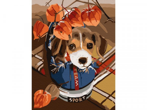 Картина по номерам 15х20 ОЗОРНОЙ ЩЕНОК (18 цветов)