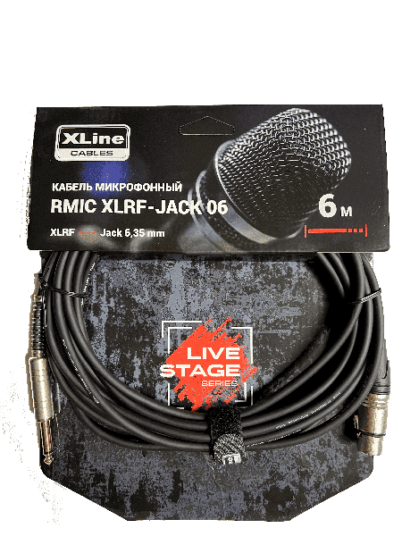 Xline Cables RMIC XLRF-JACK 06 Кабель микрофонный XLR 3 pin female - JACL 6.3 mono, 6м