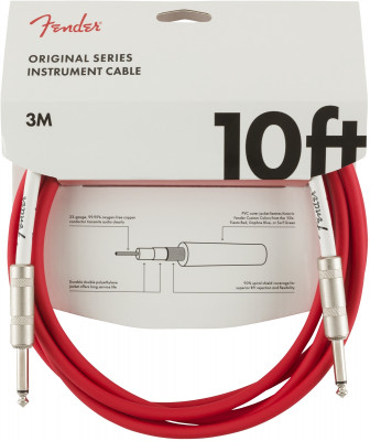 FENDER 10' OR INST CABLE FRD инструментальный кабель, красный, 10'